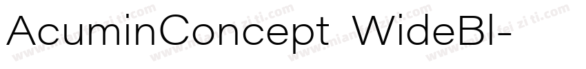 AcuminConcept WideBl字体转换